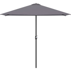 Ombrellone da Parete Rettangolare con Apertura a Manovella Grigio - Outsunny