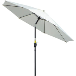 Ombrellone da Giardino a Manovella Ø2.7m con 3 Angolazioni Crema - Outsunny