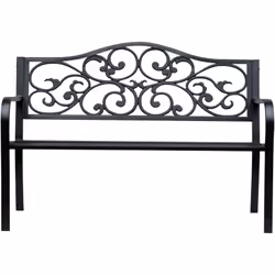 Descrizione: Con questa panchina da giardino porti eleganza e comodità in ogni spazio all'aperto. Realizzata in solido metall ...