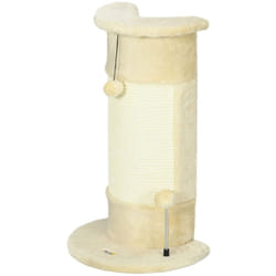 Albero Tiragraffi per Gatti Fino a 5kg in Sisal e Peluche 34x25.5x58cm - Pawhut