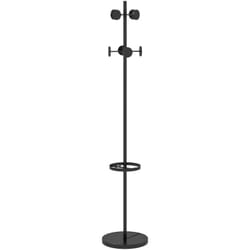 Homcom - Attaccapanni da Ingresso con Portaombrelli e 8 Ganci Ø34x177cm Nero