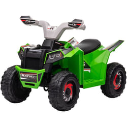 Homcom - Quad Elettrico per Bambini Verde Grigio Nero con Ruote Resistenti