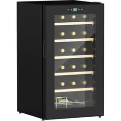 Homcom - Cantinetta Frigo per 24 Bottiglie di Vino con Ripiani Estraibili Nero
