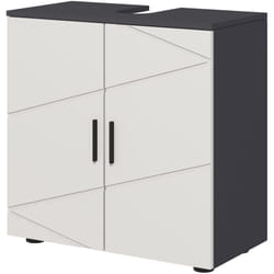 Mobile Bagno Sottolavabo a 2 Ante in Legno 60x30x60cm Grigio - Kleankin