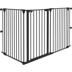 Pawhut - Cancellino per Cani Taglia Media Doppio Sistema di Blocco 206x90cm Nero