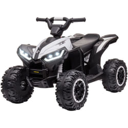 HOMCOM Quad Elettrico per Bambini 3-5 Anni 12V, 2 Velocità e Sospensioni Bianco