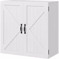Descrizione: Dai un tocco rustico al tuo bagno con il mobiletto kleankin. Il design con ante in legno a X rende questo pensil ...