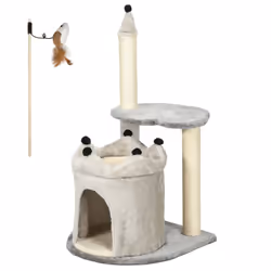 Descrizione: Regala divertimento e relax ai tuoi mici con il nostro albero tiragraffi PawHut! Realizzato con una solida strut ...