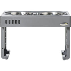 Pawhut - Ciotole per Cani Taglia s, m e l da 1.2L Grigio e Argento