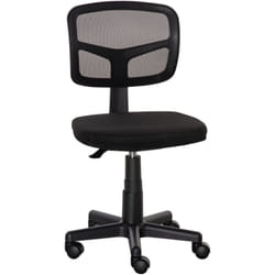 Vinsetto - Sedia per Scrivania Ergonomica Senza Braccioli Altezza Regolabile Nero