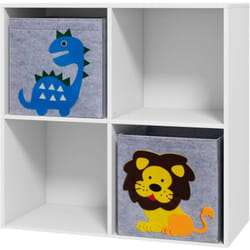 Scaffale Portagiochi Libreria per Bambini con 4 Scomparti Bianco - Zonekiz
