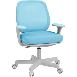 Vinsetto - Sedia Ergonomica e Traspirante con 5 Rotelle Azzurra