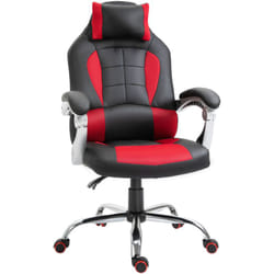 Homcom - Poltrona Gaming Ergonomica Reclinabile con Supporto Lombare e Poggiatesta
