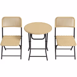 Descrizione: Questo set da giardino Outsunny composto da un tavolino da caffè e 2 sedie moderne è realizzato con un telaio in ...