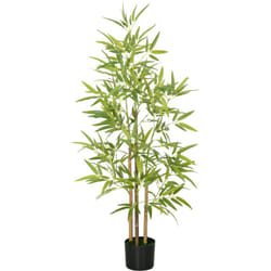 Homcom - Pianta Finta di Bambù Alta 120cm con Vaso per Casa e Giardino