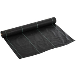 Outsunny - Telo Pacciamante in pp Nero 50x1 m Quadrettato, Drenante e Traspirante
