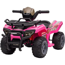 HOMCOM Mini Quad Elettrico per Bambini 18-36 Mesi con Batteria 6V Rosa