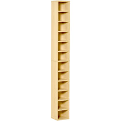 Scaffale Porta cd a 12 Ripiani in mdf e Truciolato color Legno - Homcom