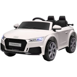 HOMCOM Auto Elettrica Bambini 3-5 Anni AUDI TT con Fari LED e Telecomando Bianco