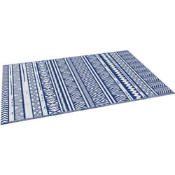 Outsunny - Tappeto per Esterno Pieghevole Reversibile in Polipropilene Blu Bianco