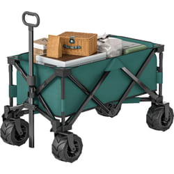 Outsunny - Oustunny Carrello da Giardino in Metallo e Tessuto Oxford Verde