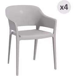 Descrizione: Accomodati nei tuoi spazi esterni sulle nostre sedie in plastica Outsunny. Questo set di 4 sedie da giardino è c ...