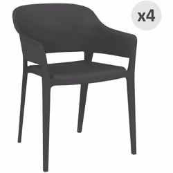 Descrizione: Accomodati nei tuoi spazi esterni sulle nostre sedie in plastica Outsunny. Questo set di 4 sedie da giardino è c ...