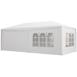 Outsunny - Gazebo da Giardino per Feste 6x3m con Pareti Rimovibili e Finestre