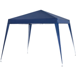 Gazebo Pieghevole da Giardino 2.4x2.4m Acciaio e Poliestere Blu - Outsunny