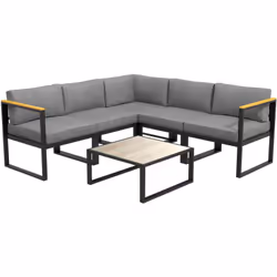 Descrizione: Porta comfort ed eleganza nei tuoi spazi esterni con questo salotto da giardino Outsunny. Il set di mobili è com ...