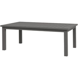 Tavolino da Giardino Rettangolare in Alluminio Effetto Legno 100x60cm - Outsunny
