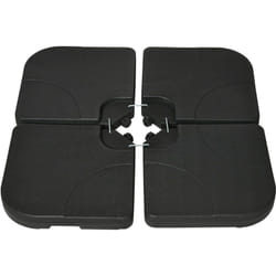 Outsunny - Set 4pz Base per Ombrellone in hdpe Riempibile con Acqua o Sabbia Nero