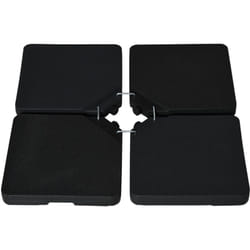 Basamento per Ombrellone da 4 Pezzi Riempibili con Sabbia o Acqua Nero - Outsunny