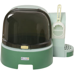 Lettiera Gatti Chiusa con Vassoio Estraibile e Coperchio Apribile Verde - Pawhut