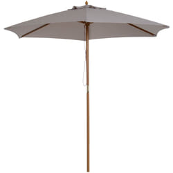 Ombrellone per Esterni in Legno e Poliestere a 6 Stecche 2.5x2.3m - Outsunny