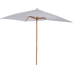 Ombrellone da Giardino 2x3m in Legno con Copertura Poliestere Bianco - Outsunny