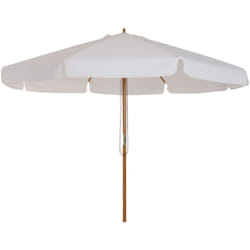 Ombrellone per Esterni a 8 Stecche in Bambù e Poliestere Crema - Outsunny