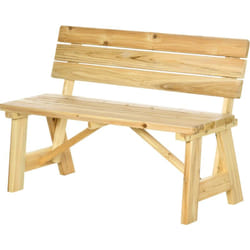 Panchina da Esterno 2 Posti in Legno con Doghe e Schienale Alto - Outsunny