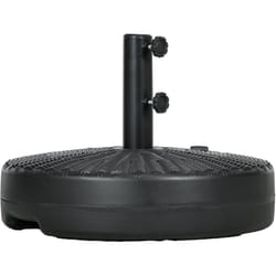 Outsunny - Base per Ombrellone Ø51x36 cm in hdpe e Acciaio Nero