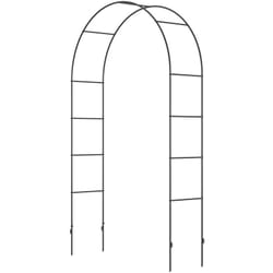 Outsunny - Archetto per Piante Rampicanti da Esterni in Metallo 140x40x240cm Nero