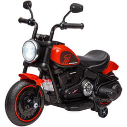 Homcom - Moto Giocattolo per Bambini 18-36 Mesi in pp e Metallo Rosso e Nero