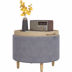 Descrizione: Se hai bisogno di spazio in casa e vuoi aggiungere eleganza al tuo arredamento, questo pouf contenitore HOMCOM è ...
