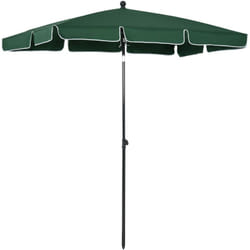 Ombrellone da Giardino Rettangolare con Inclinazione Regolabile Verde - Outsunny