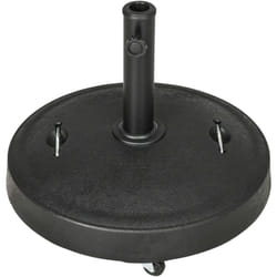 Outsunny Base Ombrellone da 23.5kg con 2 Manovelle e Rotelle Nera