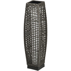 Outsunny - Lampada Solare da Giardino 21x21x78 cm Nero e Grigio