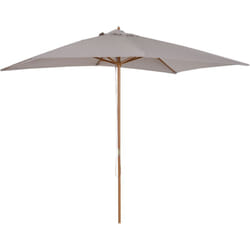 Ombrellone da Giardino 2x3m in Legno con Copertura Poliestere Grigio - Outsunny