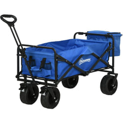 Outsunny - Carrello da Giardino 110L con Borsa Termica 15L e Maniglia Telescopica