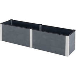 Outsunny - Fioriera da Esterno in Legno Composito e Alluminio Grigio
