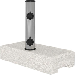 Outsunny Base Ombrellone da 25kg con Manopole e Maniglie Grigia