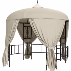 Descrizione: Scegli il gazebo rotondo Outsunny per trascorrere la tua estate all'aperto al riparo dal sole. Con un diametro d ...